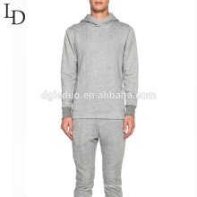New fashion comfortable grey blank cotton mens pullover hoodie with zipper design